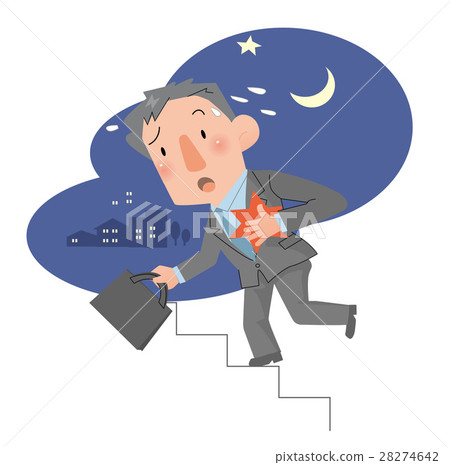 On the way home, there is a heart attack at the stairs. 28274642