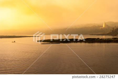 Morning in Sangkhla Buri Kanchanaburi, Thailand. 28275247