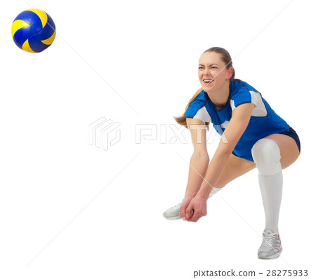 Young girl volleyball player Young girl volleyball player 28275933