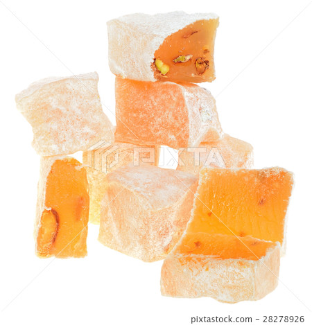 Turkish delight closeup isolated 28278926