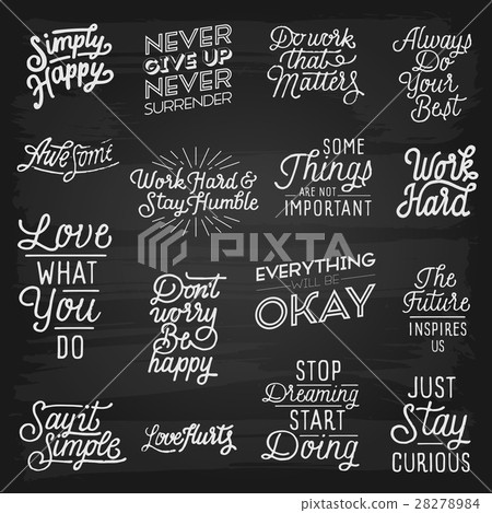 Hand drawn lettering slogans Hand drawn lettering slogans 28278984