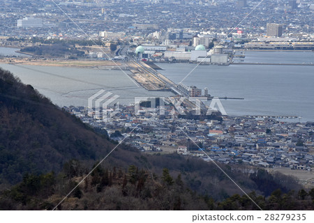 從小島灣關閉堤岸和岡山市 從小島灣關閉堤岸和岡山市 28279235