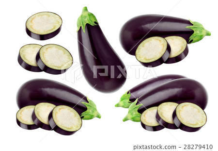 Eggplant isolated on white, with clipping path Eggplant isolated on white, with clipping path 28279410