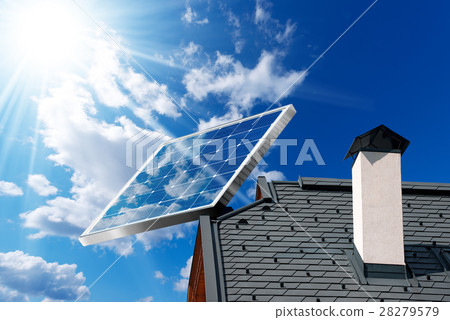 House Roof with Solar Panel 28279579