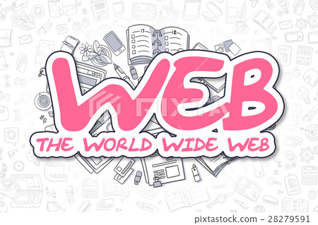 Web - Cartoon Magenta Inscription. Business Web - Cartoon Magenta Inscription. Business 28279591