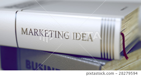 Book Title on the Spine - Marketing Idea. 3D. Book Title on the Spine - Marketing Idea. 3D. 28279594