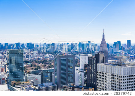 Streets of the city center from the Tokyo Metropolitan Government Streets of the city center from the Tokyo Metropolitan Government 28279742