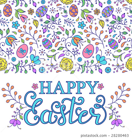 Floral easter card 28280463