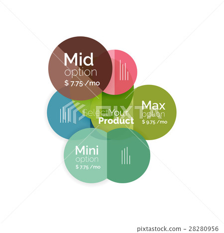Circle business option diagrams - Stock Illustration [28280956] - PIXTA