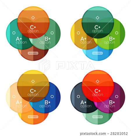 Set of round infographic banners with options Set of round infographic banners with options 28281052