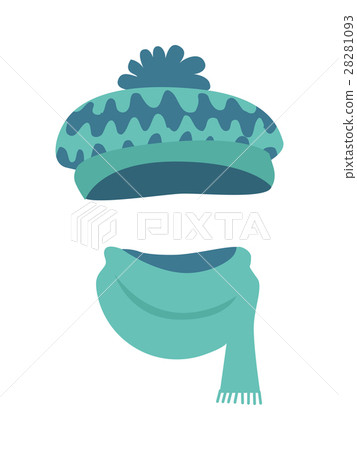 Hat. Stylish Warm Winter Headwear with Many Waves Hat. Stylish Warm Winter Headwear with Many Waves 28281093
