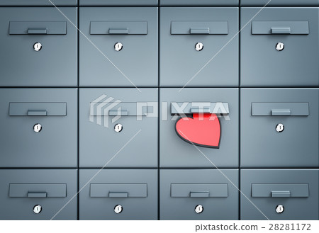 Mailbox with heart - love letter. 3d illustration Mailbox with heart - love letter. 3d illustration 28281172