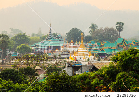 Temple in the morning mist Temple in the morning mist 28281320