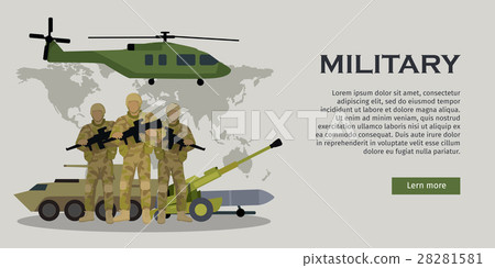 Armed Forces Vector Concept in Flat Design Armed Forces Vector Concept in Flat Design 28281581