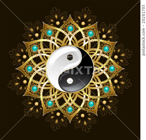 Symbol of yin yang mandala Symbol of yin yang mandala 28281785