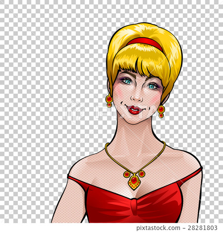 Vector illustration pop art girl 28281803