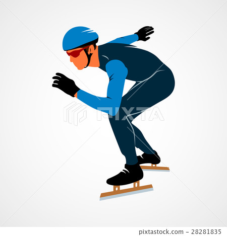silhouette speed skaters 28281835
