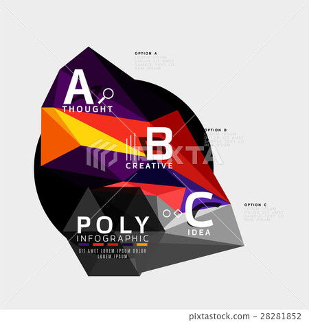 Abstract triangle option infographic template Abstract triangle option infographic template 28281852