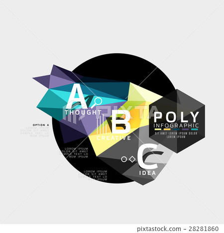Abstract triangle option infographic template Abstract triangle option infographic template 28281860