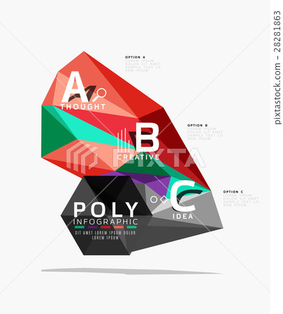 Abstract triangle option infographic template Abstract triangle option infographic template 28281863