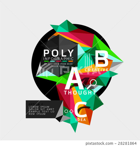 Abstract triangle option infographic template Abstract triangle option infographic template 28281864