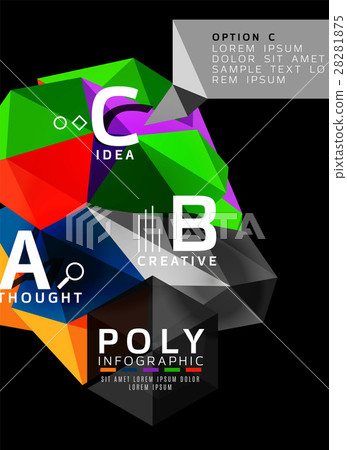 Abstract triangle option infographic template 28281875