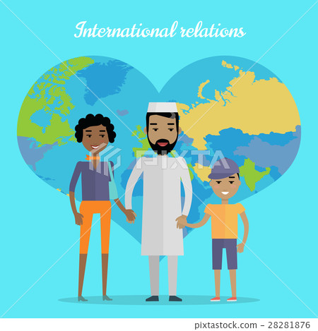 International Relations Flat Design Vector Concept 28281876