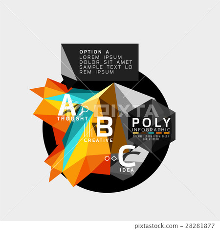 Abstract triangle option infographic template Abstract triangle option infographic template 28281877