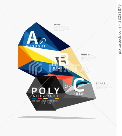 Abstract triangle option infographic template Abstract triangle option infographic template 28281879