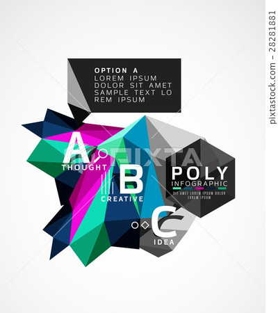 Abstract triangle option infographic template Abstract triangle option infographic template 28281881