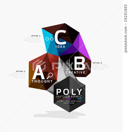 Abstract triangle option infographic template Abstract triangle option infographic template 28281883