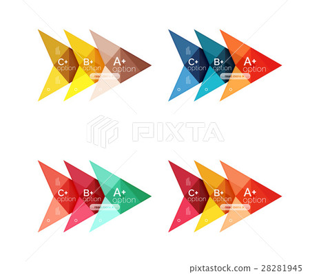 Colorful arrow option infographics banners 28281945
