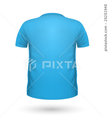 T-shirt Teplate. Back View. Vector 28281948