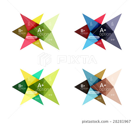 Colorful arrow option infographics banners 28281967