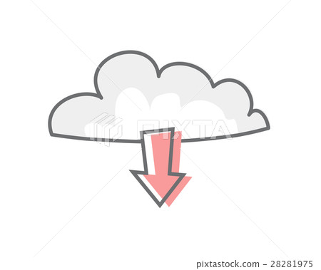 Cloud Isolated on White. Video Marketing 28281975