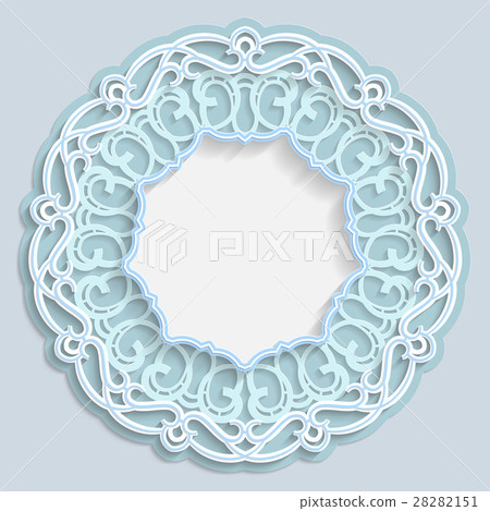3D round frame for a photo or picture, vignette 3D round frame for a photo or picture, vignette 28282151