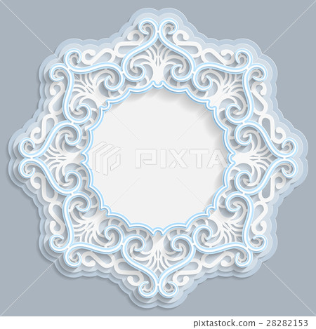 3D round frame for a photo or picture, vignette 3D round frame for a photo or picture, vignette 28282153