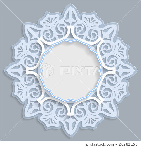 3D round frame for a photo or picture, vignette 3D round frame for a photo or picture, vignette 28282155