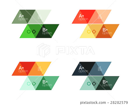Vector set of colorful geometric infographics 28282579