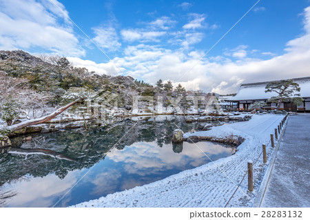 Winter Tenryu Ji Temple Stock Photo 2132