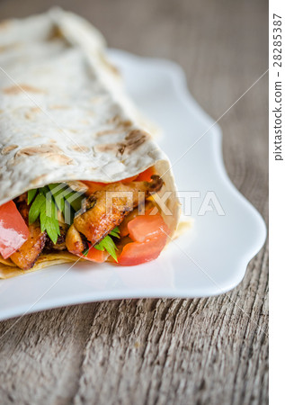 Tortilla or burritos closeup 28285387