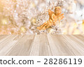 cute golden doll decorated and ivory panel texture 28286119