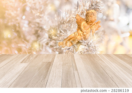 cute golden doll decorated and ivory panel texture 28286119