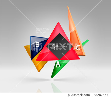 Geometric glass triangles abstract background Geometric glass triangles abstract background 28287344