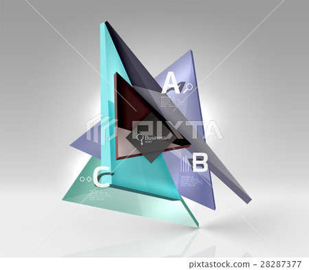 Vector 3d triangle abstract background - Stock Illustration [28287377 ...