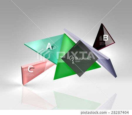 Vector 3d triangle abstract background 28287404