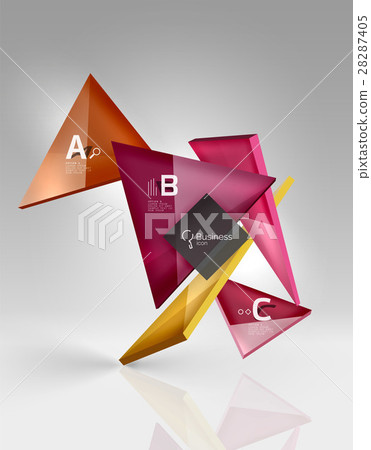 Vector 3d triangle abstract background 28287405