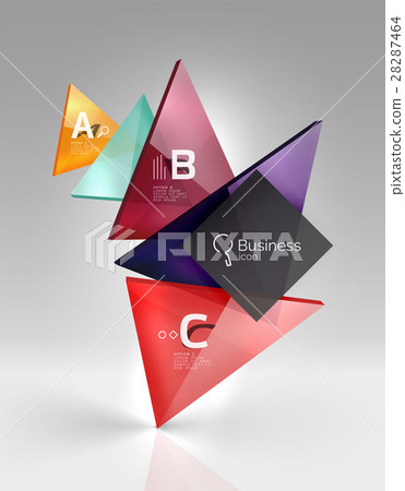 Vector 3d triangle abstract background - Stock Illustration [28287464 ...