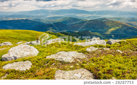 huge boulders in valley on top of mountain ridge huge boulders in valley on top of mountain ridge 28287753