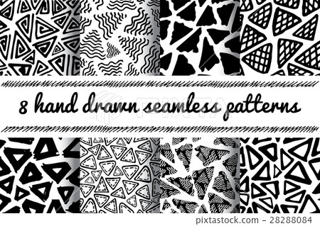 Hand Drawn Seamless Triangle Pattern Hand Drawn Seamless Triangle Pattern 28288084